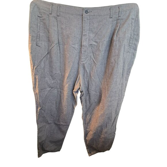 Dockers Womans Pants Plaid Grey Black Houndstooth Pleated Size 26 JJ3855 - Picture 2 of 8